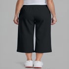 Wide Leg Cropped French Terry Sweatpants image number null