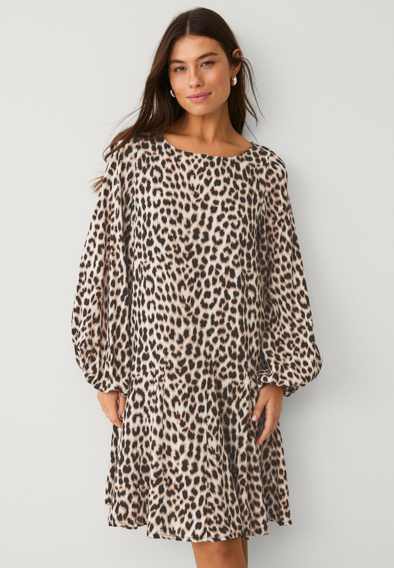 Boat Neck Godet Dress image number 3