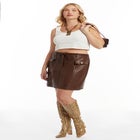 Pointelle Cropped Sweater image number null