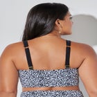 Bra Sized Tie Front Longline Underwire Bikini Top image number 1