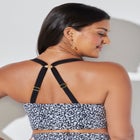 Bra Sized Tie Front Longline Underwire Bikini Top image number 3