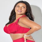 Bra Sized Drape Front Underwire Bikini Top image number null