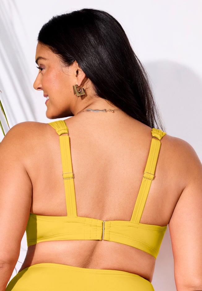 Bra Sized Drape Front Underwire Bikini Top image number 1