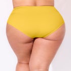 Side Knot Drape Overlay High Waist Swim Brief image number null