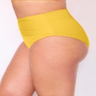 Side Knot Drape Overlay High Waist Swim Brief image number null