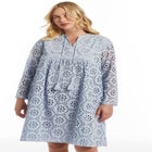 Eyelet Midi Shirtdress image number 1