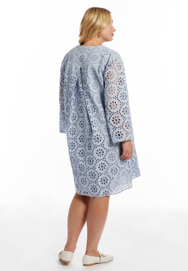 Eyelet Midi Shirtdress image number 2