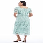 Square-Neck Lace Midi Dress image number null