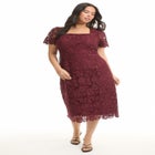 Square-Neck Lace Dress image number null