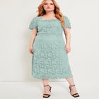 Square-Neck Lace Dress image number null