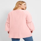 Crochet-Sleeve Popover Tunic image number null