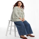 Acid Wash Peasant Blouse image number null