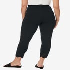 Stretch Cotton Eyelet Capri Legging image number null