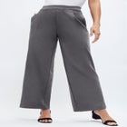 Stretch Knit Crepe Wide Leg Pant image number null