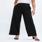 Stretch Knit Crepe Wide Leg Pant image number null