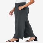 Stretch Knit Crepe Wide Leg Pant image number null