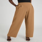 Stretch Knit Crepe Wide Leg Pant image number null