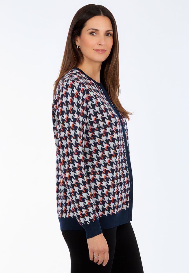 Fine Gauge Button-Front Cardigan image number 1