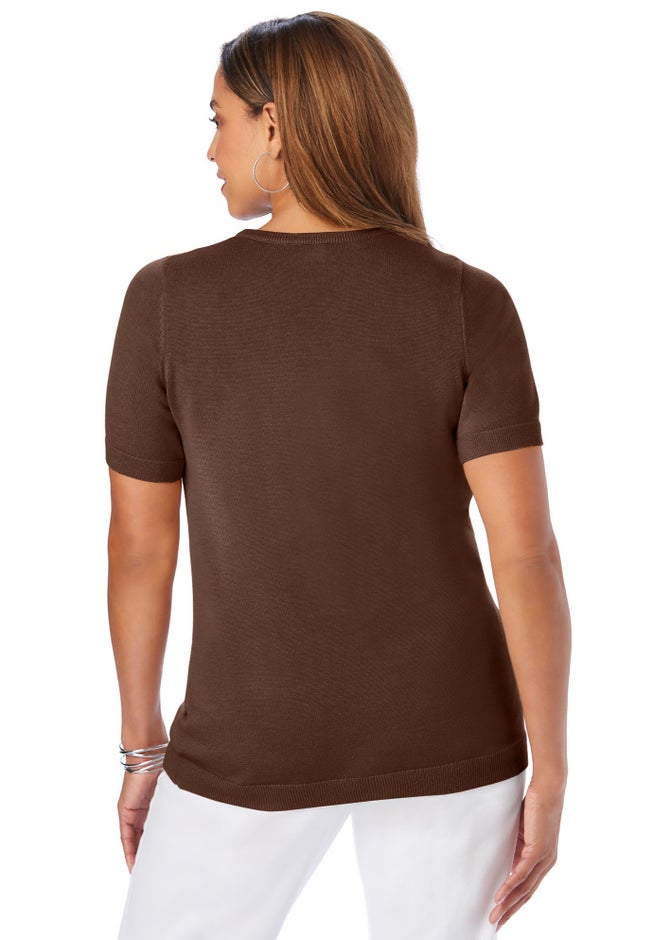 Fine Gauge Crewneck Knit Shell image number 1