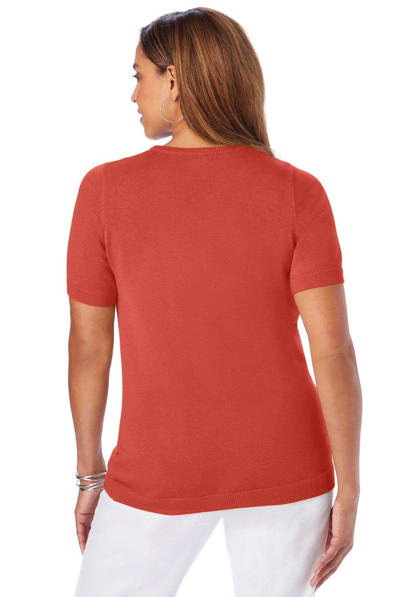 Fine Gauge Crewneck Knit Shell image number 1