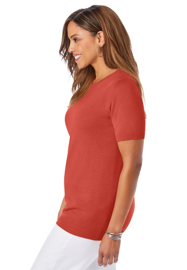 Fine Gauge Crewneck Knit Shell image number 2