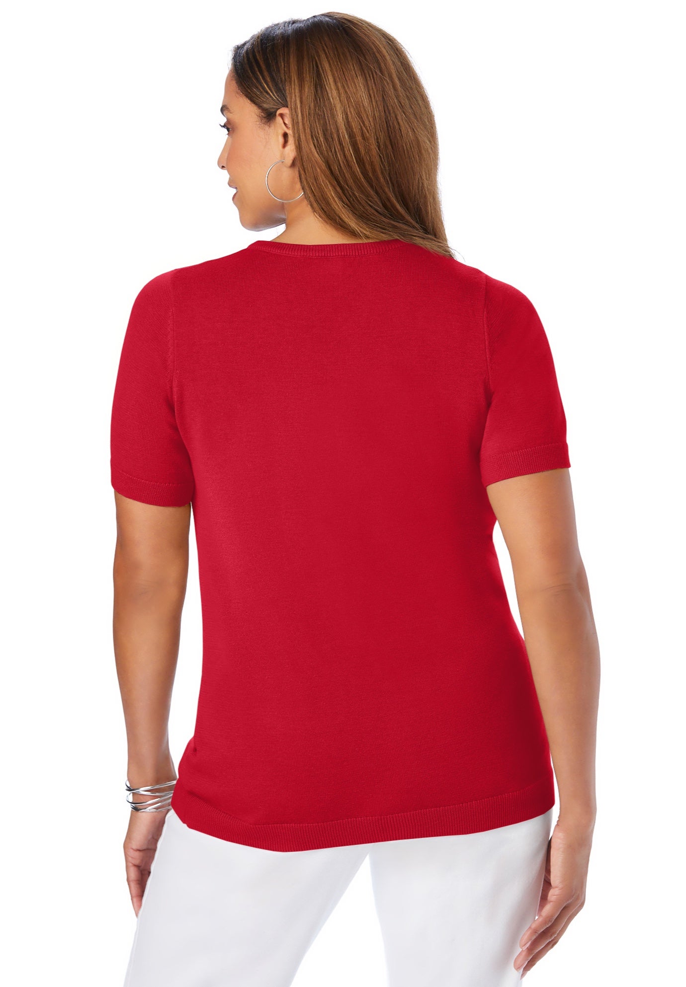 Fine Gauge Crewneck Knit Shell image number 1