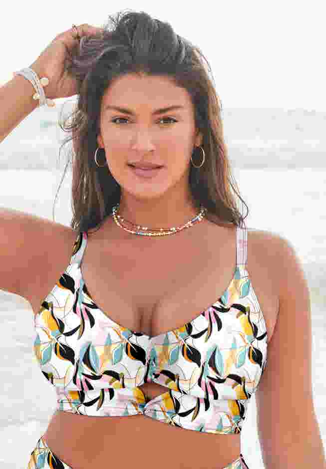 Cut Out Longline Bikini Top image number 0