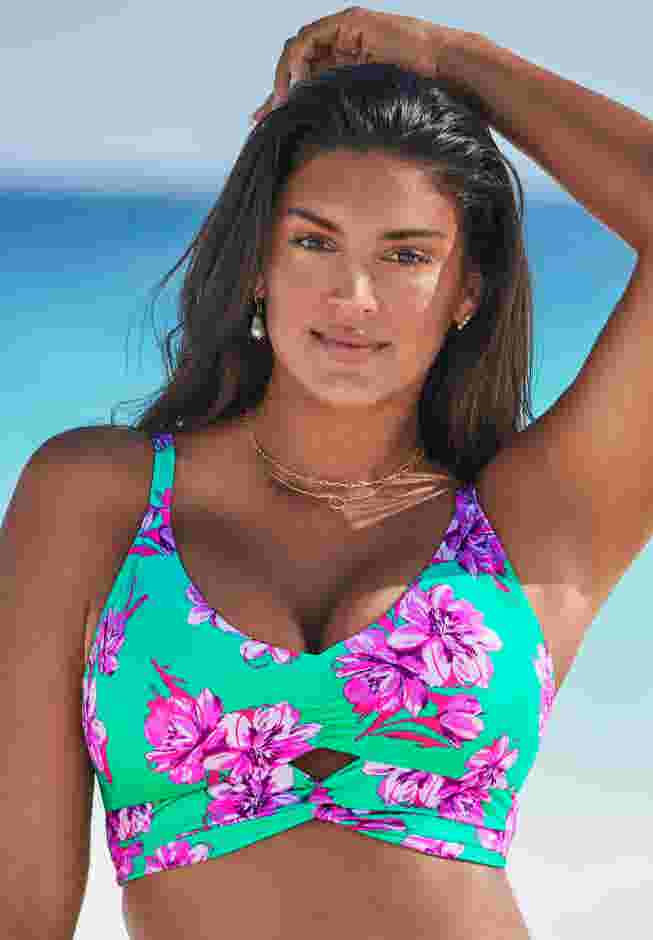 Cut Out Longline Bikini Top image number 0