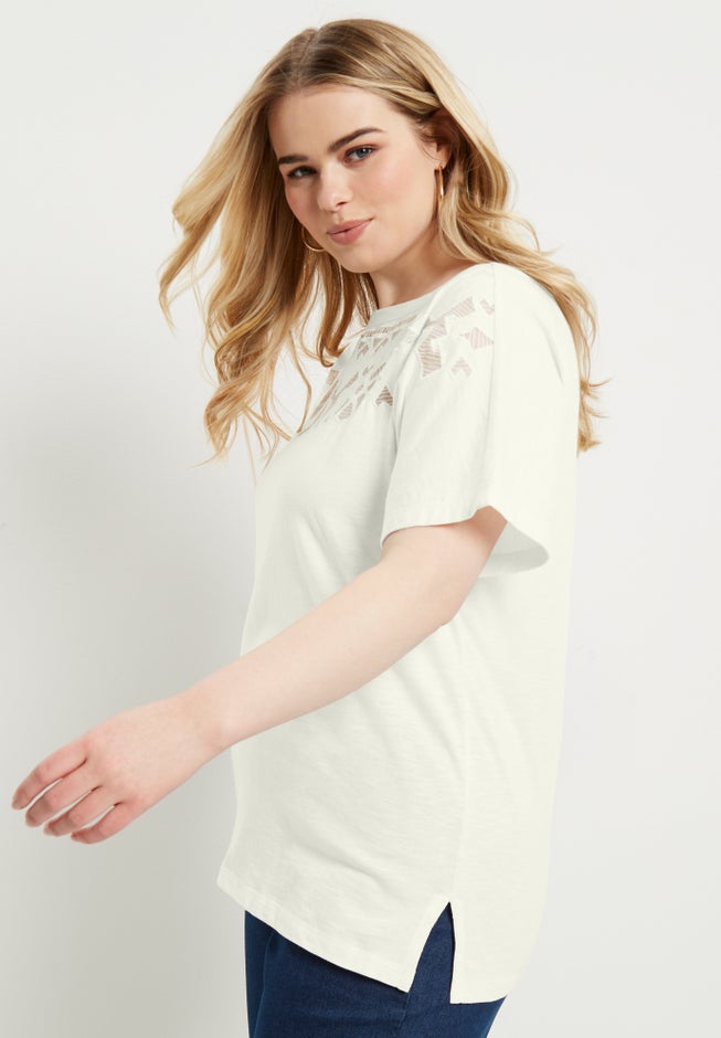Openwork Boatneck Shirt image number 2