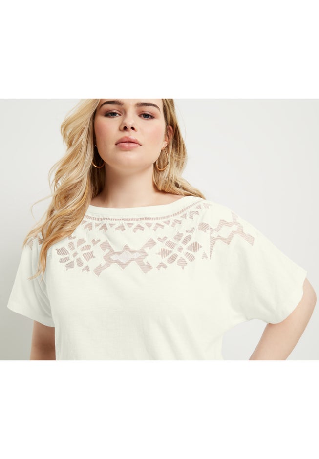 Openwork Boatneck Shirt image number 3