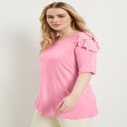 Cold-Shoulder Ruffle Tee image number null