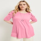 Cold-Shoulder Ruffle Tee image number null