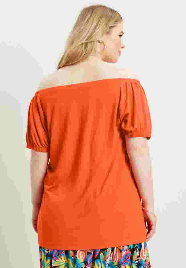 Puff Sleeve Off-The-Shoulder Top image number 1
