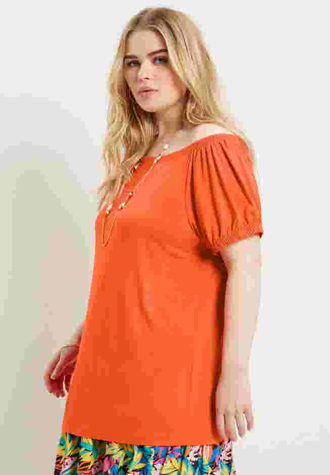 Puff Sleeve Off-The-Shoulder Top image number 2
