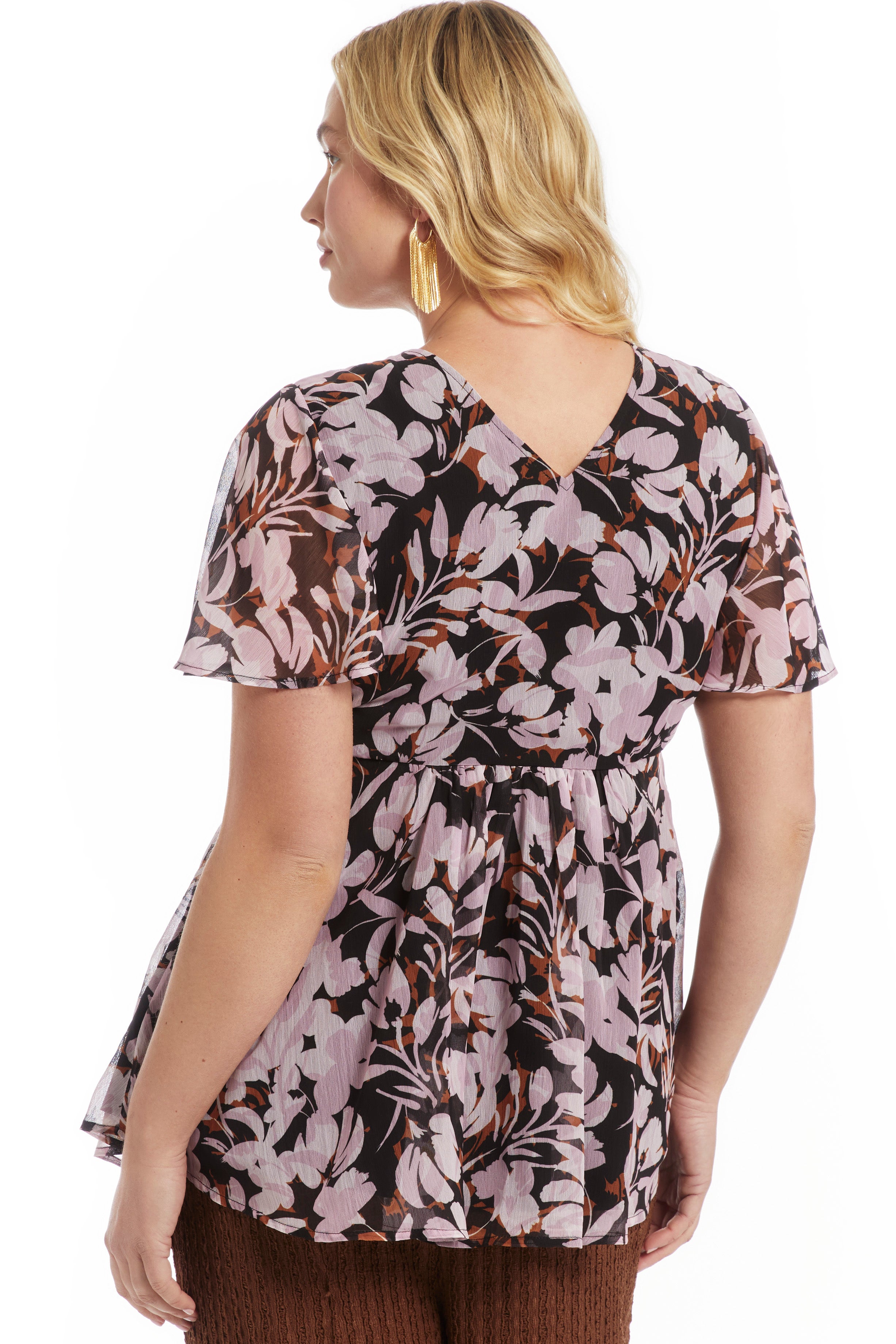 Faux Wrap Fit-and-Flare Top image number 2