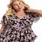 Faux Wrap Fit-and-Flare Top image number 3