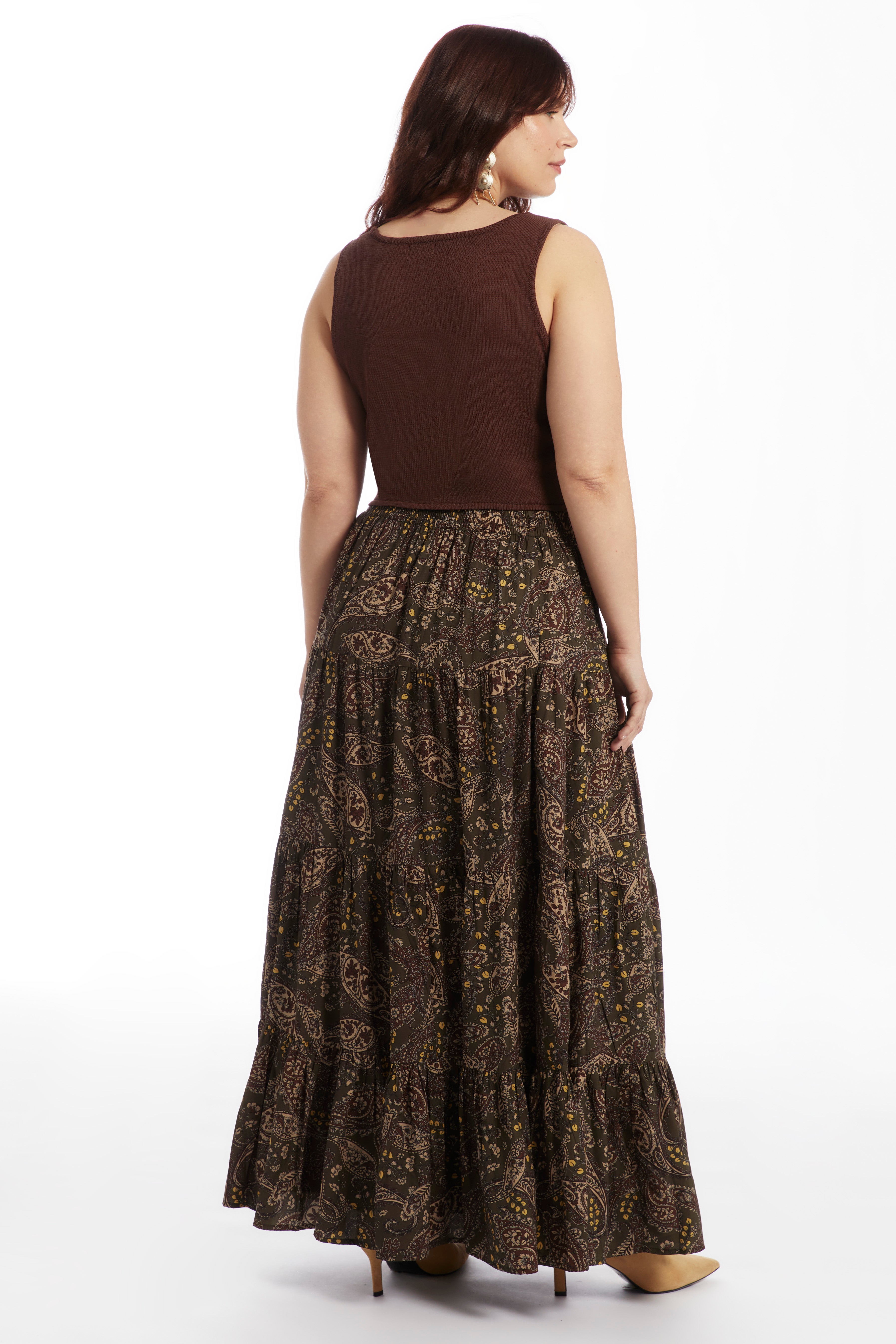 Tiered Midi Skirt image number 2