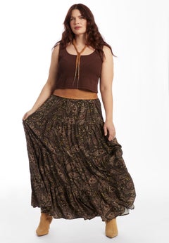Tiered Midi Skirt
