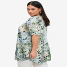 Short Sleeve Inverted V-Neck Trapeze Tunic image number 1