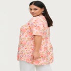 Short Sleeve Inverted V-Neck Trapeze Tunic image number 1