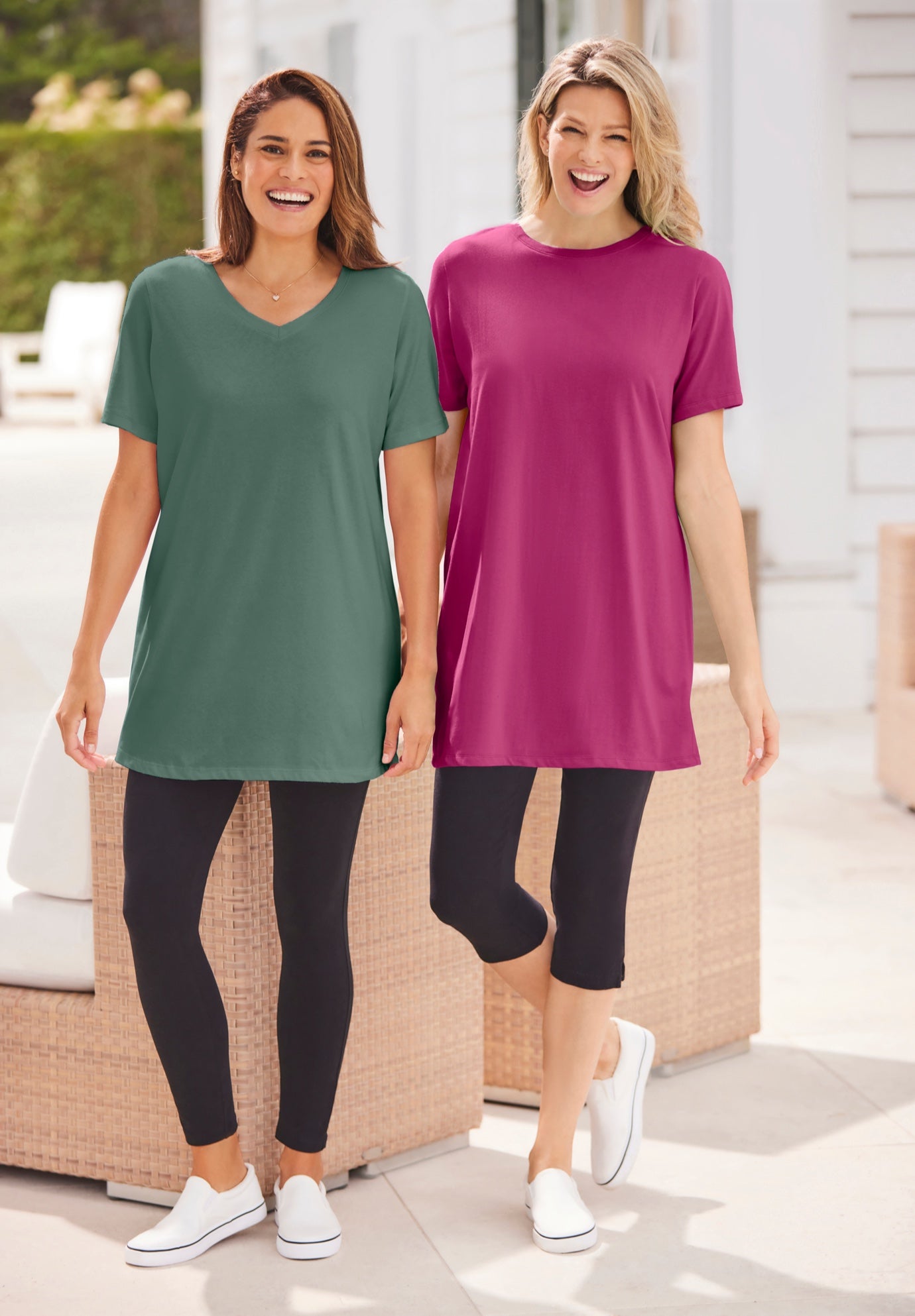 Perfect Short-Sleeve V-Neck Tunic image number 6