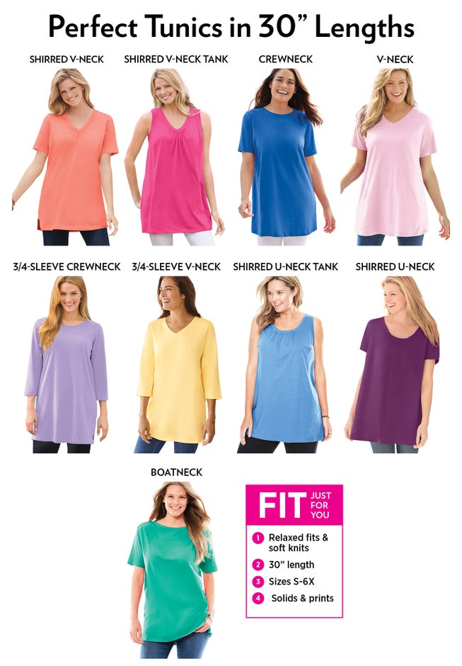 Perfect Short-Sleeve V-Neck Tunic image number 5