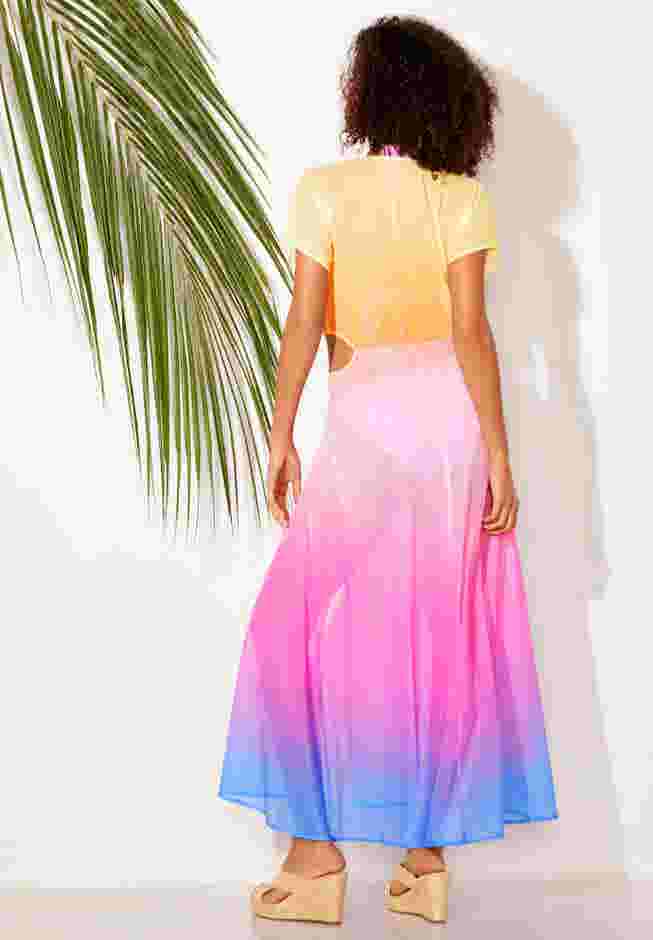 Twist Front Mesh Cut-Out Cover Up Dress image number 1