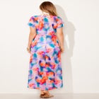 Twist Front Mesh Cut-Out Cover Up Dress image number null