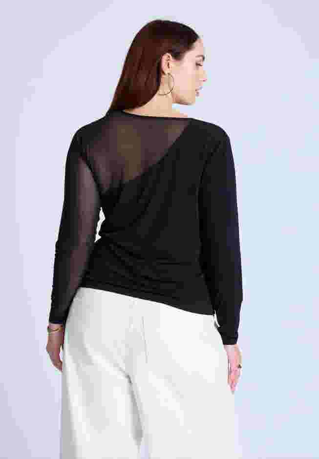 Mesh Combo Long Sleeve Top image number 1