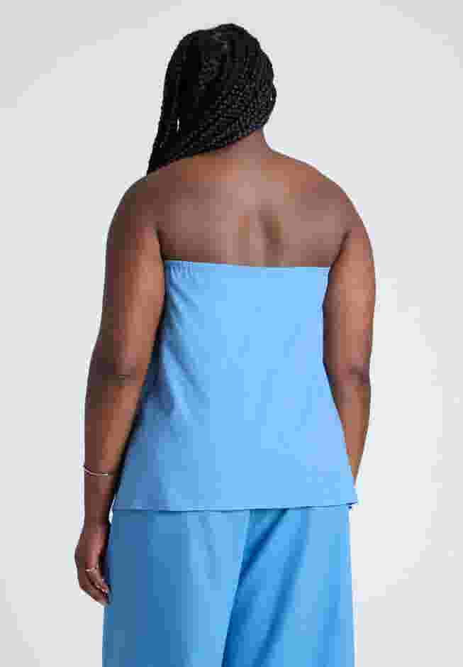Linen Blend Column Tube Top image number 1