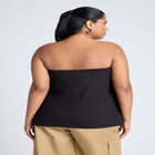 Linen Blend Column Tube Top image number null