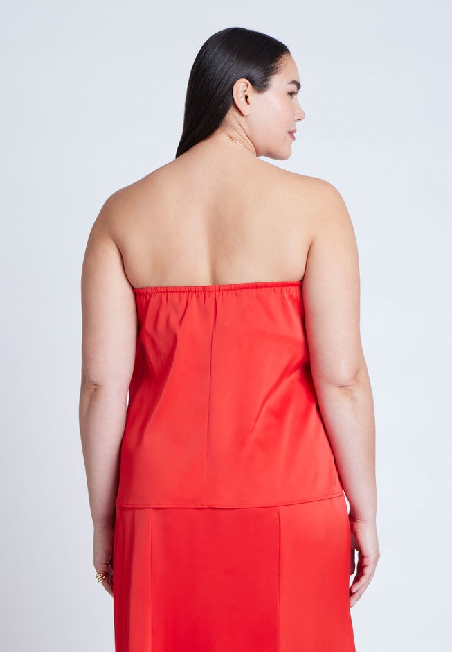 Column Satin Tube Top image number 1