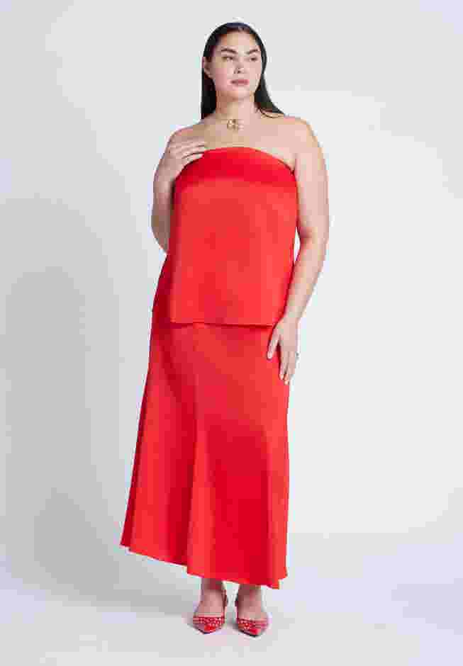 Column Satin Tube Top image number 2