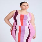 Intarsia Square Neck Tank image number null